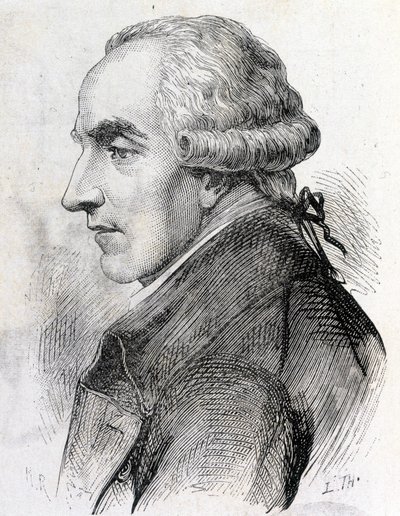 Portræt af Pierre Simon de Laplace (1747 - 1827), fransk astronom, matematiker og fysiker - i "Album de la Science; berømte videnskabsmænd; Store opdagelser””” 1896. af French School