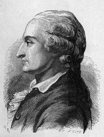 Portræt af Pilâtre de Rozier (1756 - 1785), fransk fysiker og aeronautiker (første tur i luftballon) - i "Album de la Science; berømte videnskabsmænd; Store opdagelser””” 1896. af French School