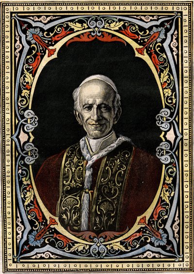 Portræt af pave Leo XIII (Leone XIII, Gioacchino Pecci af French School