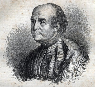 Portræt af pave Nicholas V (1398-1455) Indgravering i "Pavernes historie" (...) Dronningkongens og kejsernes forbrydelser gennem århundrederne" af Maurice Lachatre af French School