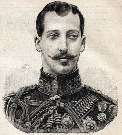 Portræt af prins Albert Victor (1864-1892), hertug af Clarence og Avondale, og barnebarn af dronning Victoria af England, fra den franske avis Le Petit Parisien af French School