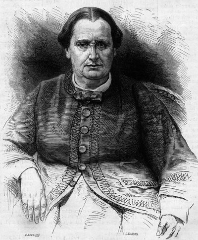 Portræt af prinsesse Elisa Napoleone Baciocchi (1806-1869), niece af Napoleon I. Indgravering i "" Le Monde Illustré"" nr. 618 af 13. februar 1869. af French School