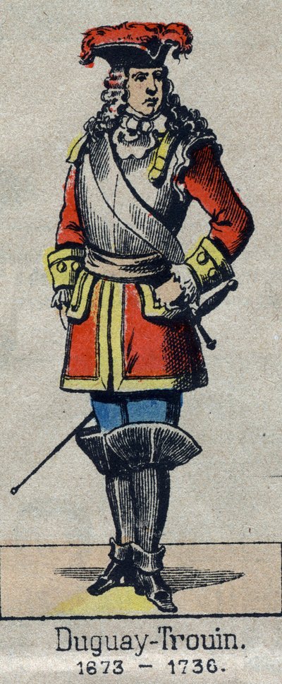 Portræt af Rene Duguay Trouin (Duguay-Trouin) (Rene Trouin du Gue dit) (1673-1736) fransk sømand. Billede af Epinal fra slutningen af det 19. århundrede. af French School