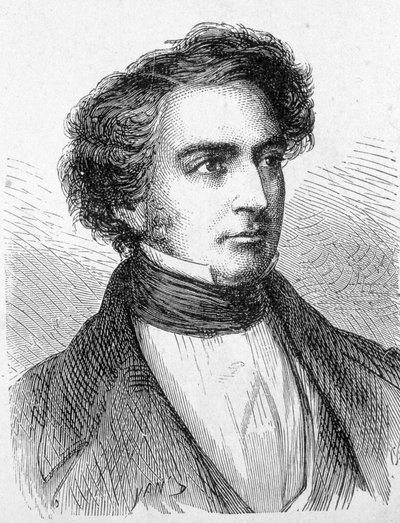 Portræt af Robert Stephenson (1803 - 1859) - i "" Album of Science; Illustrøse Lærde; Store opdagelser””” 1896. af French School