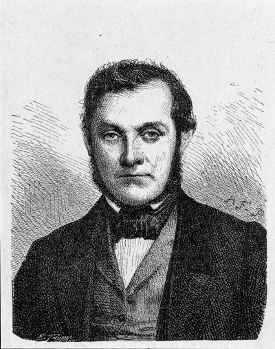 Portræt af Robert Wilhelm Bunsen (1811 - 1899). Tysk kemiker.- i "" Album of Science; berømte videnskabsmænd; Store opdagelser””” 1896. af French School