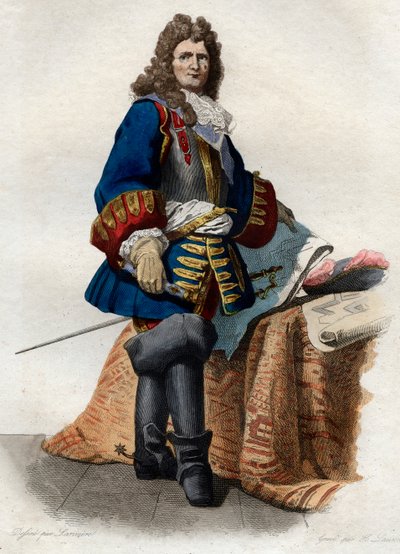 Portræt af Sebastien le Prestre, Marquis de Vauban (1633-1707), marskal af Frankrig. af French School