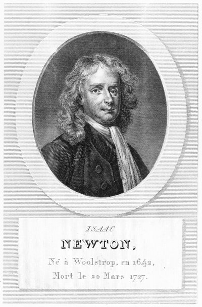 Portræt af Sir Isaac Newton (1642-1727) af French School