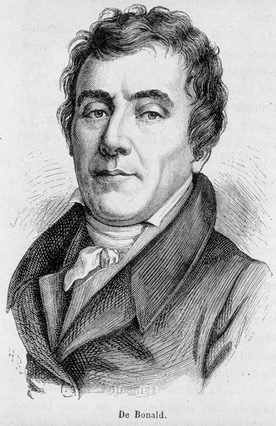 Portræt af Viscount Louis de Bonald (1754 - 1840), fransk politisk forfatter - i "L