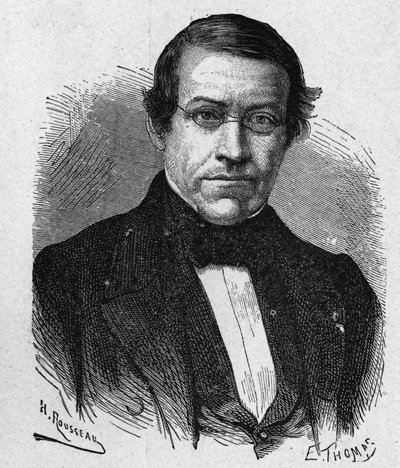 Portræt af Wheatstone (1802 - 1875), opfinder inden for telegrafi - i "" Album of Science; berømte videnskabsmænd; Store opdagelser””” 1896. af French School