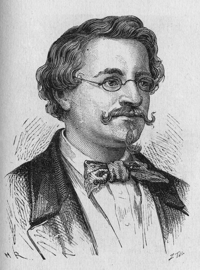 Portræt af Wilhem Hofmann, kemiker - i "" Album of Science; berømte videnskabsmænd; Store opdagelser””” 1896. af French School