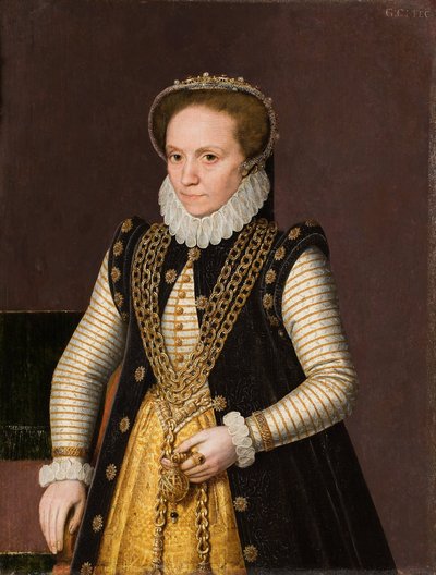 Portræt af en ukendt fransk adelskvinde, 1560-9 af French School