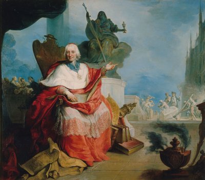 Portræt af kardinal Louis Antoine de Noailles (1651-1729), ærkebiskop af Paris af French School