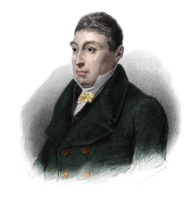 Portræt af general La Fayette (Marie Gilbert Mottier, Marquis de Lafayette) (1757-1834), fransk aristokrat, militærofficer og politiker. i "" LIBRE DES SPORERS"" af Louis de Cormenin Timon. 1842. Privat samling. af French School