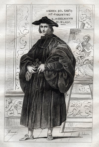 Portræt af den italienske maler Andrea del Sarto (Andrea d