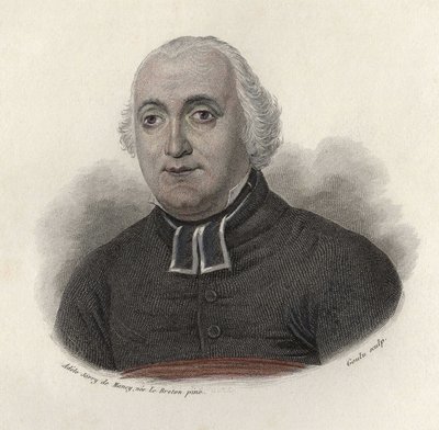 Portræt af Abbe Carron (1760-1820), biograf, fransk moralsk forfatter. i "Portraits des Hommes Useful". af French School