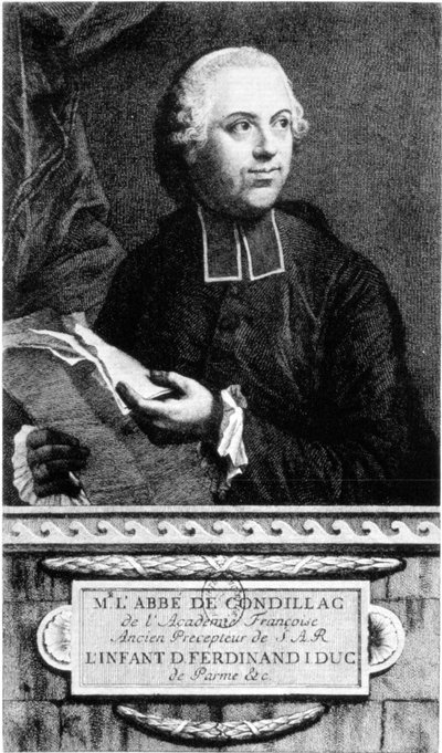 Portræt af Abbe Etienne Bonnot de Condillac (1715 - 1780) fransk filosof. af French School