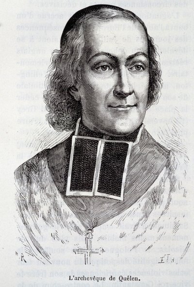 Portræt af ærkebiskoppen Hyacinthe Louis de Quelen (1778 - 1839), prælat i "" L