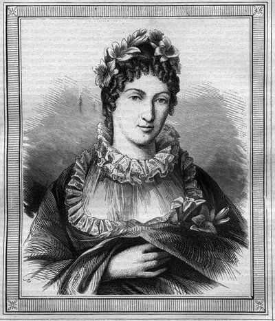 Portræt af hertuginden af ​​Angouleme Marie Therese Charlotte af Frankrig kendt som Madame Royale (1778-1851) Indgravering i "Histoire des Papes-Kings-Queen and Emperors through the Centuries" af Maurice Lachatre af French School