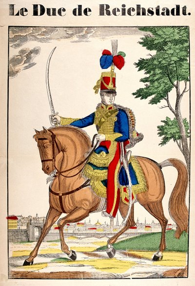 Portræt af hertugen af Reichstadt, Napoleon II, søn af kejser Napoleon I (1769-1821). Billede af Epinal af French School