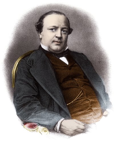 Portræt af den franske advokat Charles Alexandre Lachaud (1818-1882) - Indgravering af det 19. århundredes privatsamling af French School