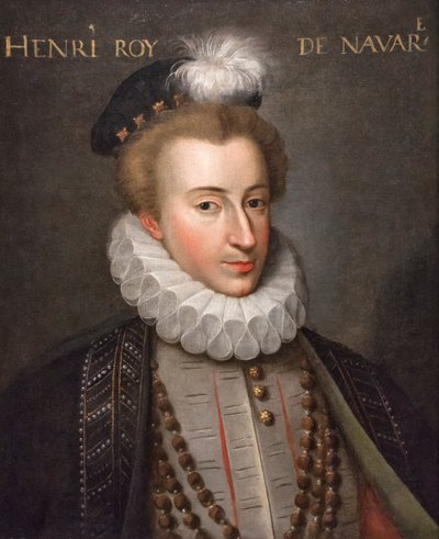 Portræt af kongen af Navarra (Henri IV, 1553) (olie på lærred) af French School