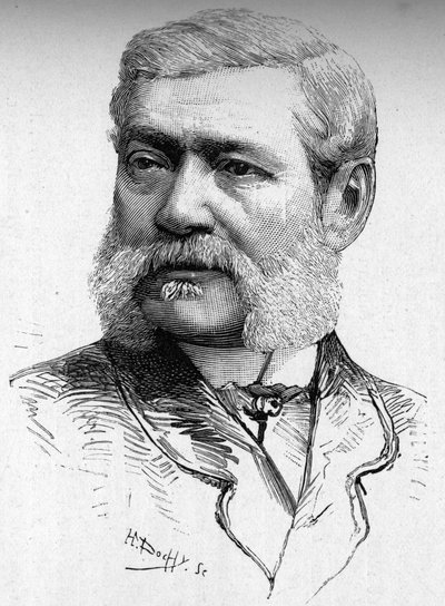 Portræt af gravøren på træ, grev Colonna Cesari (1825-1887). af French School