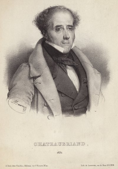 Portræt af Viscount de Chateaubriand af French School