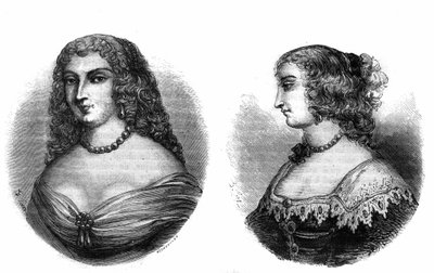 Portrætter af "Mademoiselle de la Fayette (Louise de La Fayette 1618-1665) og Mademoiselle de Hautefort (Marie de Hautefort) af French School