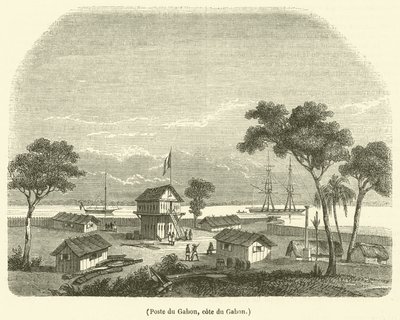 Post of Gabon, Gabons kyst (gravering) af French School