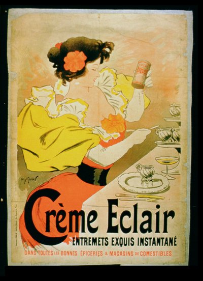 Plakat reklame Creme Eclair Instant Dessert af French School