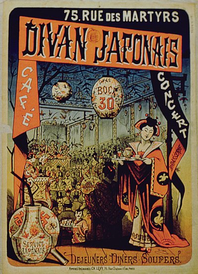 Plakat reklame japansk sofa, Paris af French School