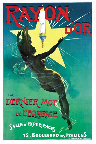 Plakat reklame Rayon dOr belysning af French School