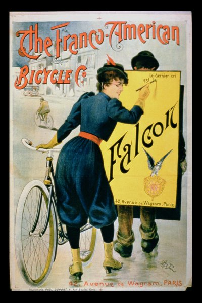 Plakatannoncering The Franco-American Bicycle Co., Paris af French School