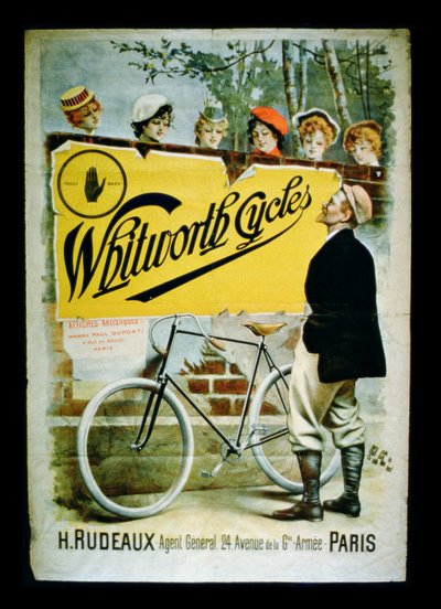 Plakatannoncering Whitworth Cycles, Paris af French School