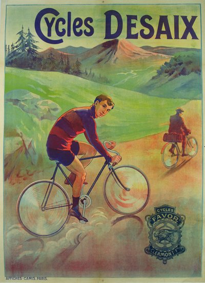 Plakat reklame cykler Desaix af French School