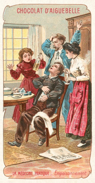 Praktisk medicin - forgiftning (chromolitho) af French School