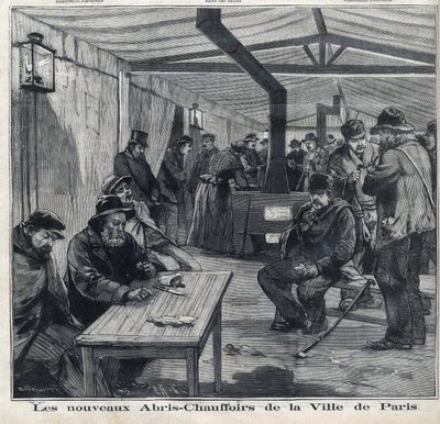 Precarite i hovedstaden: De nye varmelegemer i byen Paris, hvor de fattige kommer for at varme, i "Le Petit Parisien"" af French School