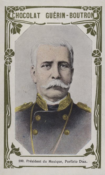 Præsident du Mexique, Porfirio Diaz (farvet foto) af French School