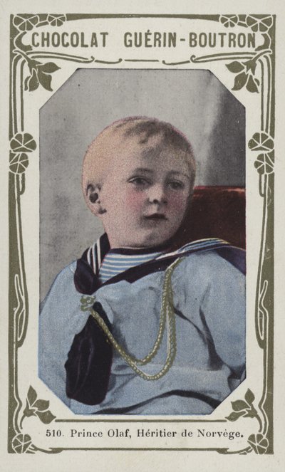 Prins Olaf, Heritier de Norvege (farvet foto) af French School