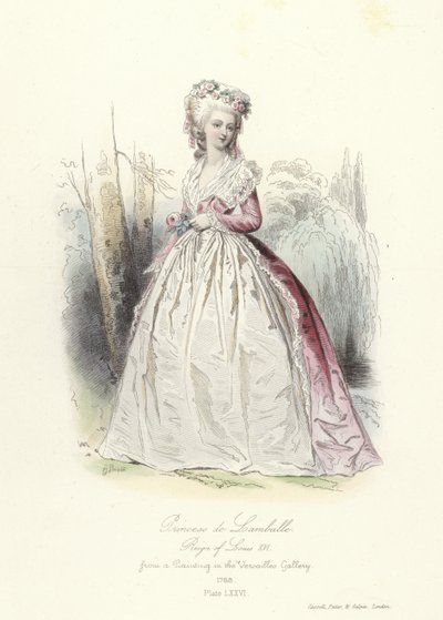 Prinsesse af Lamballe, regeringstid af Louis XVI af Frankrig af French School