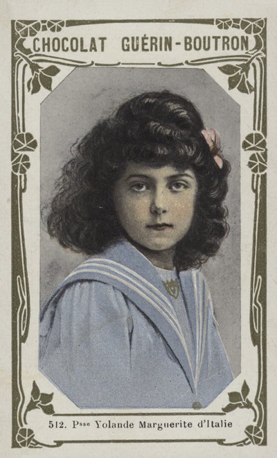 Prinsesse Yolande Marguerite af Italien (farvet foto) af French School