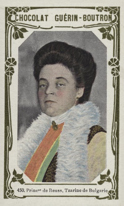Prinsesse af Reuss, Tzarina af Bulgarien (farvet foto) af French School