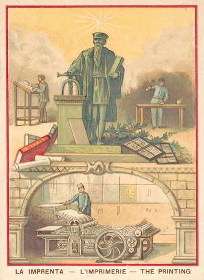 Udskrivning (chromolitho) af French School