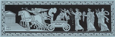 Procession, der bringer resterne af Voltaire til Pantheon, Paris, 1791 af French School