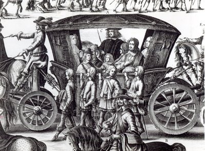 Procession af den unge konge Ludvig XIV