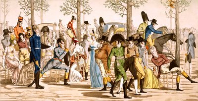 Promenade ved Longchamps, 1802 af French School