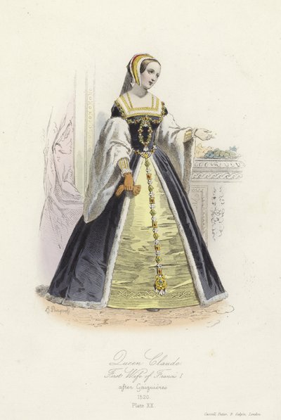 Dronning Claude, første hustru til Frans I af Frankrig af French School