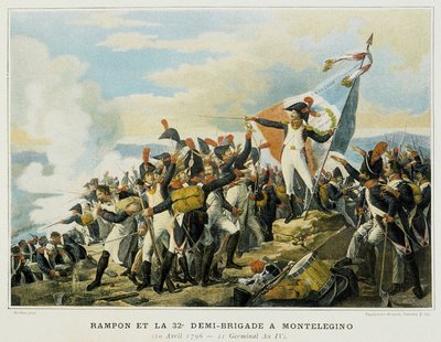 Rampon og den 32. halve brigade i Monelegino, 10. april af French School