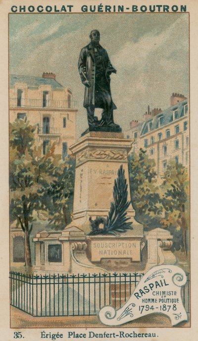 Raspail, kemiker og politiker, 1794-1878. Opført Place Denfert-Rochereau af French School