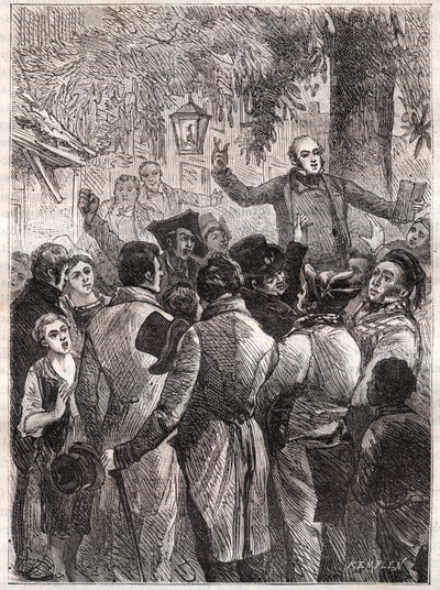 Læsning af pjecen af Louis Marie de Lahaye de Cormenin (1788-1868) i 1838 (Tres-ydmyger protester af Timon om en kompensation af en ny art, som borgerlisten foregiver at fastslå mellem fire millioner, som den skylder til Tresor og fire mølle af French School